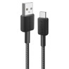 Дата кабель USB 2.0 AM to USB-C 1.8m nylon 322 black Anker (A81H6G11)