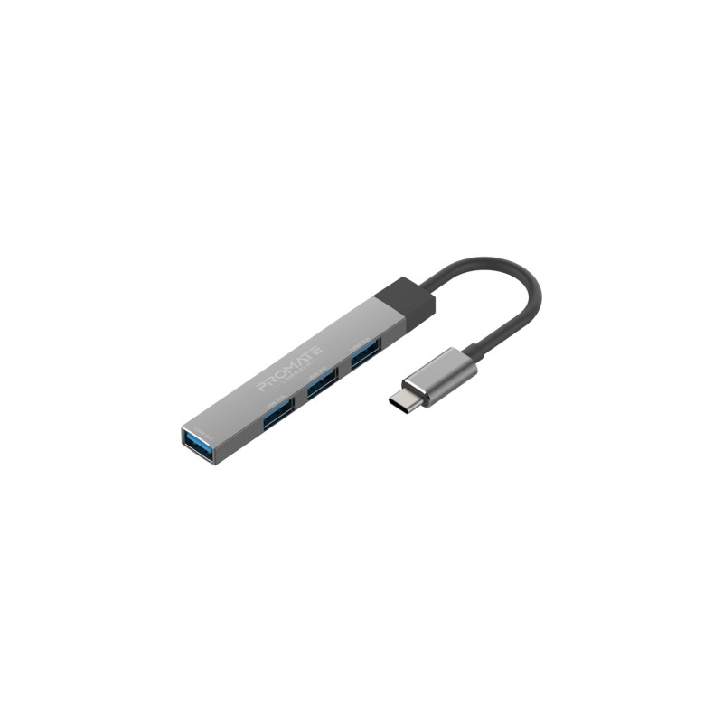 Концентратор Promate USB-C 4-in-1 порти Promate litehub-4.grey (litehub-4.grey)