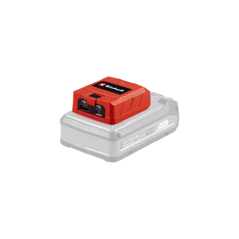 Зарядний пристрій Einhell USB акумуляторний TC-CP 18 Li USB A/C - Solo, PXC, 18В, Type-A/Type-C, 2A (4514148)