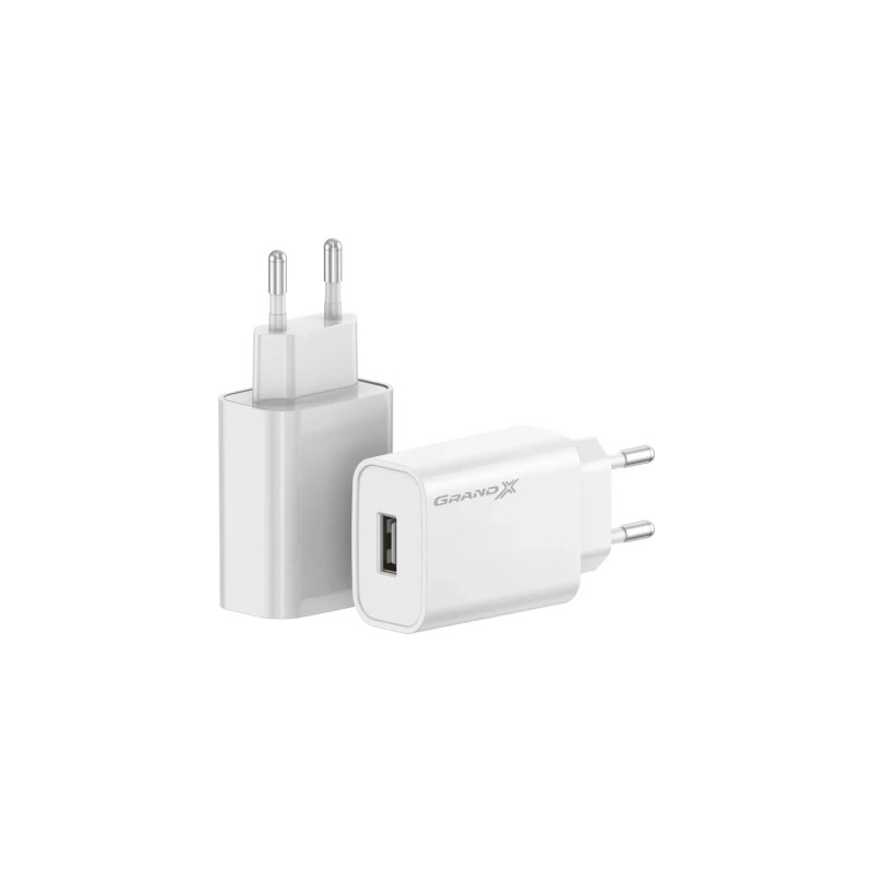 Зарядний пристрій Grand-X CH-550W Quick Charge USB QC3.0 White (CH-550W)