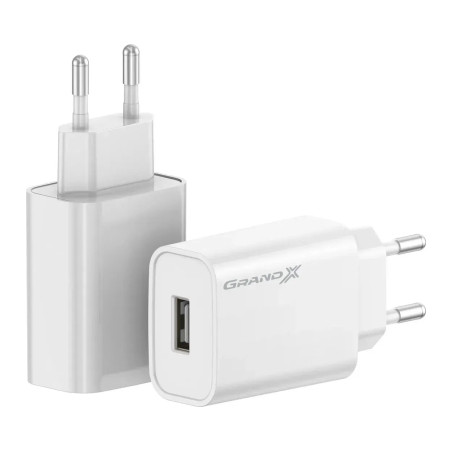 Зарядний пристрій Grand-X CH-550W Quick Charge USB QC3.0 White (CH-550W)