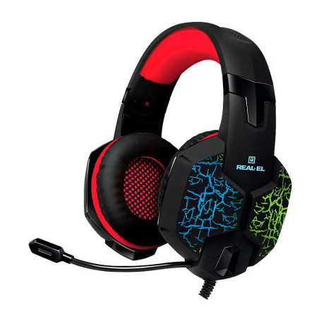Навушники REAL-EL GDX-7750 Black/Red (EL124100048)