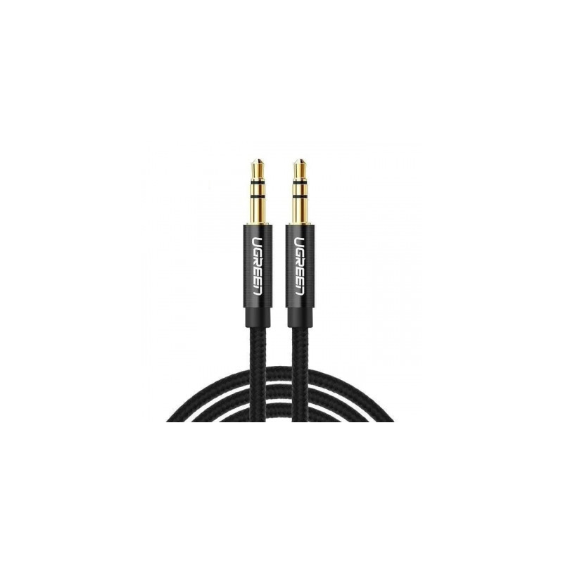 Кабель мультимедійний 3.5mm M to 3.5mm M 1.0m AV112 (Black) Ugreen (50361)