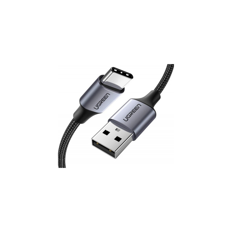 Дата кабель USB 2.0 AM to USB-C 1.5m US288 Aluminum Braid (Black) Ugreen (60127)