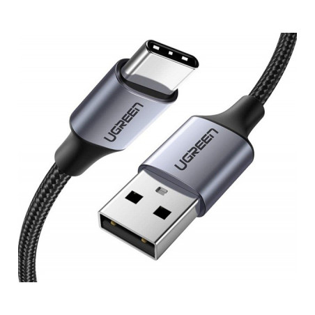 Дата кабель USB 2.0 AM to USB-C 1.5m US288 Aluminum Braid (Black) Ugreen (60127)
