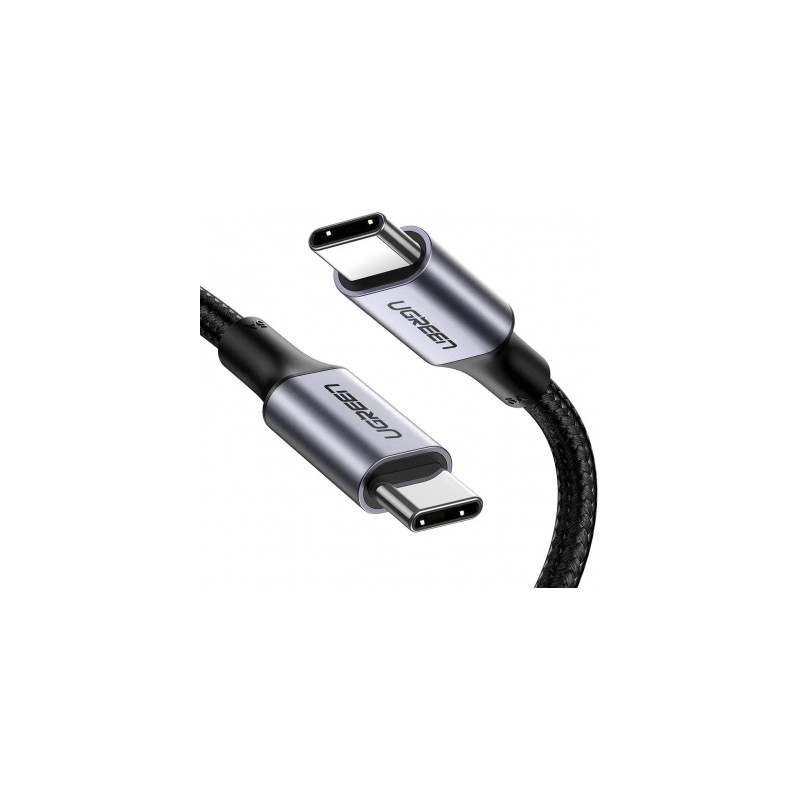 Дата кабель USB-C to USB-C 2.0m US316 100W 5A Alum. (Black) Ugreen (70429)