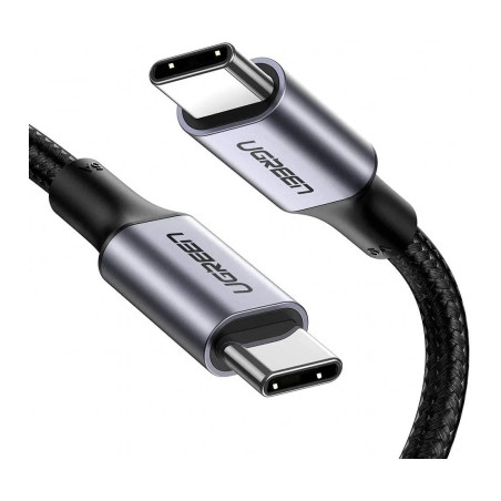 Дата кабель USB-C to USB-C 2.0m US316 100W 5A Alum. (Black) Ugreen (70429)