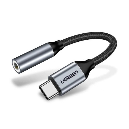 Перехідник USB-C to 3.5mm F 0.10m AV142 (Gray) Ugreen (30632)