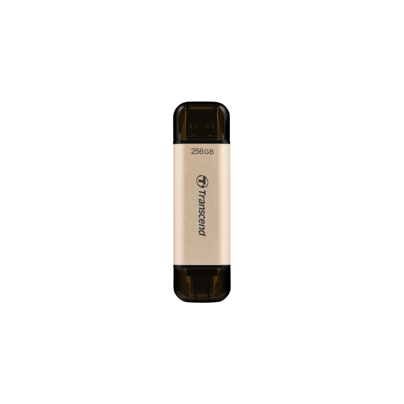 USB флеш накопичувач Transcend 256GB JetFlash 930 Gold-Black USB 3.2/Type-C (TS256GJF930C)