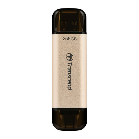 USB флеш накопичувач Transcend 256GB JetFlash 930 Gold-Black USB 3.2/Type-C (TS256GJF930C)