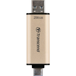 USB флеш накопичувач Transcend 256GB JetFlash 930 Gold-Black USB 3.2/Type-C (TS256GJF930C)
