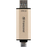 USB флеш накопичувач Transcend 256GB JetFlash 930 Gold-Black USB 3.2/Type-C (TS256GJF930C)