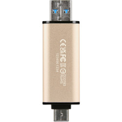 USB флеш накопичувач Transcend 256GB JetFlash 930 Gold-Black USB 3.2/Type-C (TS256GJF930C)