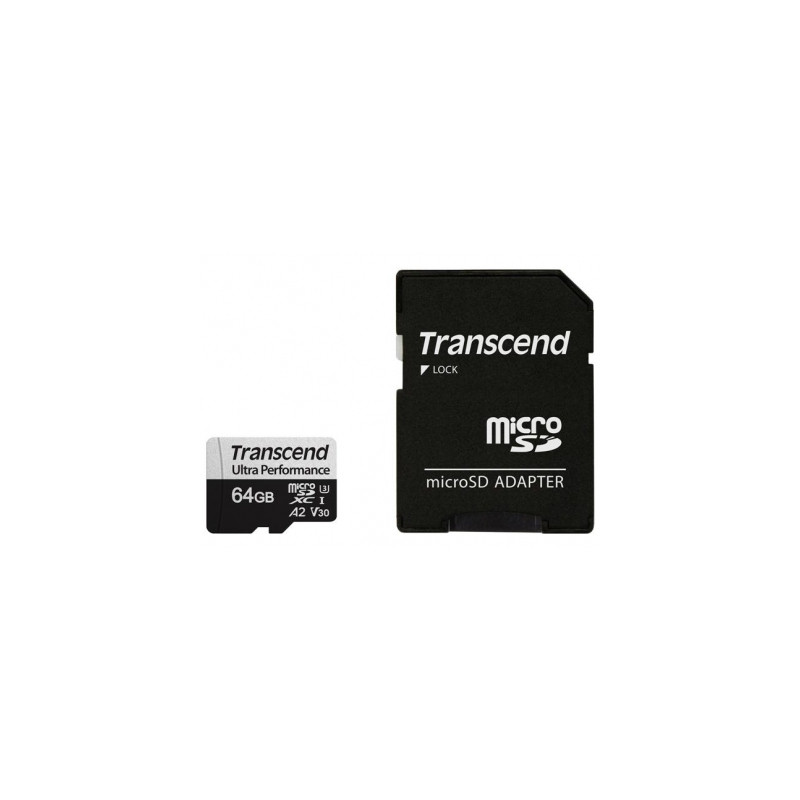 Карта пам'яті Transcend 64GB microSDXC class 10 UHS-I U3 A2 (TS64GUSD340S)