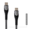 Дата кабель USB-C to USB-C 1.0m PD Fast Charging 65W 3А grey ColorWay (CW-CBPDCC040-GR)