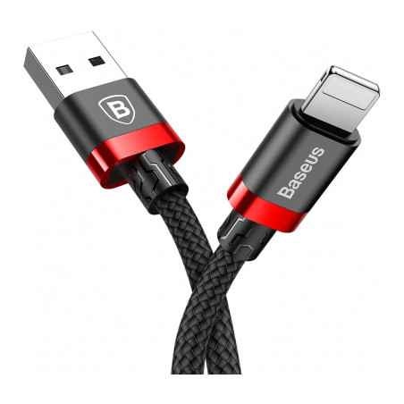Дата кабель USB 2.0 AM to Lightning 2.0m 1.5A red-black Baseus (CALKLF-C19)