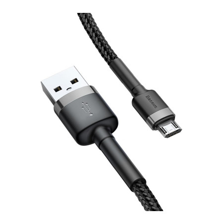 Дата кабель USB 2.0 AM to Micro 5P 2.0m 1.5A grey-black Baseus (CAMKLF-CG1)