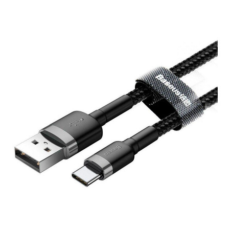 Дата кабель USB 2.0 AM to USB-C 1.0m 3A grey-black Baseus (CATKLF-BG1)