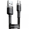 Дата кабель USB 2.0 AM to USB-C 1.0m 3A grey-black Baseus (CATKLF-BG1)