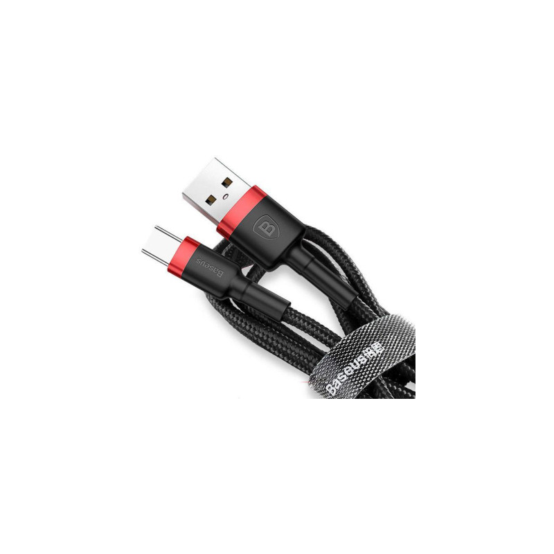 Дата кабель USB 2.0 AM to USB-C 2.0m 2A red-black Baseus (CATKLF-C91)