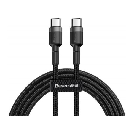 Дата кабель USB-C to USB-C 2.0m USB 3.1 3A grey-black Baseus (CATKLF-HG1)
