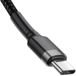 Дата кабель USB-C to USB-C 2.0m USB 3.1 3A grey-black Baseus (CATKLF-HG1)