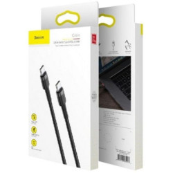 Дата кабель USB-C to USB-C 2.0m USB 3.1 3A grey-black Baseus (CATKLF-HG1)