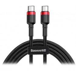 Дата кабель USB-C to USB-C 2.0m USB 3.1 3A red-black Baseus (CATKLF-H91)