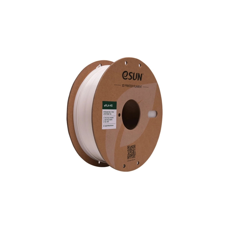 Пластик для 3D-принтера eSUN ePLA+HS, 1,75мм, 1кг, white (EPLA+HS-P175W1)