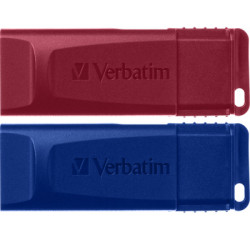 USB флеш накопичувач Verbatim 2x32GB Store'n'Go Slider Red/Blue USB 2.0 (49327)