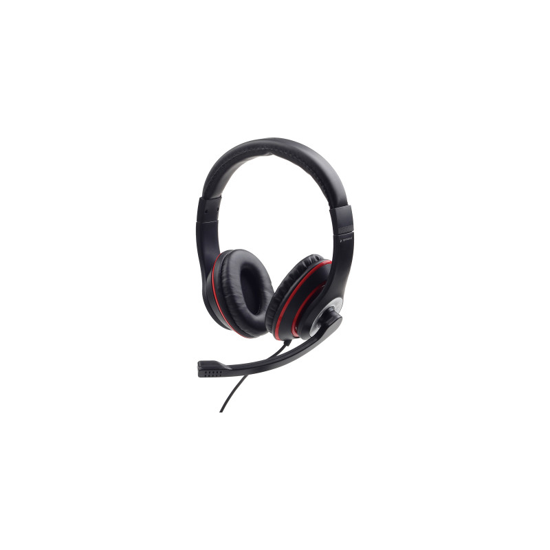 Навушники Gembird MHS-03-BKRD Black/Red (MHS-03-BKRD)