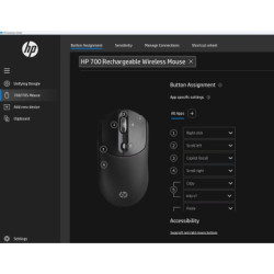 Мишка HP 700 Rechargeable Wireless/Bluetooth Black (AZ7B0AA)