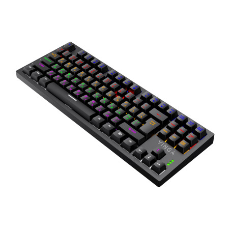 Клавіатура Vinga KBGM-110 87 key LED Blue Switch USB Black (KBGM-110 Black)