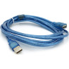 Дата кабель USB 2.0 AM/AF 3.0m ferrite transparent blue Voltronic (YT-AM/AF-3.0TBL)