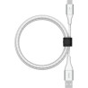 Дата кабель USB 2.0 AM to Type-C 1.0m BRAIDED white Belkin (CAB002BT1MWH)