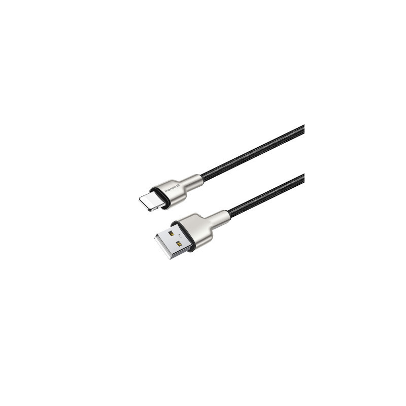 Дата кабель USB 2.0 AM to Lightning 1.0m head metal black ColorWay (CW-CBUL046-BK)
