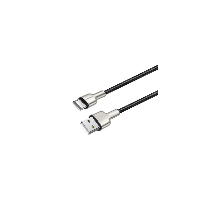 Дата кабель USB 2.0 AM to USB-C 1.0m head metal black ColorWay (CW-CBUC046-BK)