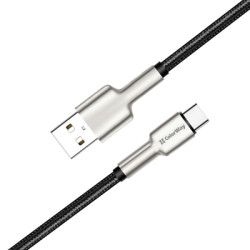 Дата кабель USB 2.0 AM to USB-C 1.0m head metal black ColorWay (CW-CBUC046-BK)
