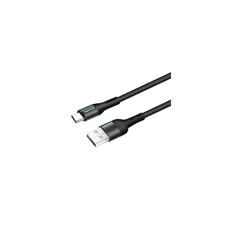 Дата кабель USB 2.0 AM to USB-C 1.0m nylon black ColorWay (CW-CBUC045-BK)