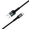 Дата кабель USB 2.0 AM to USB-C 1.0m nylon black ColorWay (CW-CBUC045-BK)