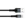 Дата кабель USB 2.0 AM to USB-C 1.0m nylon black ColorWay (CW-CBUC045-BK)