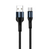 Дата кабель USB 2.0 AM to USB-C 1.0m nylon black ColorWay (CW-CBUC045-BK)