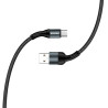 Дата кабель USB 2.0 AM to USB-C 1.0m nylon black ColorWay (CW-CBUC045-BK)