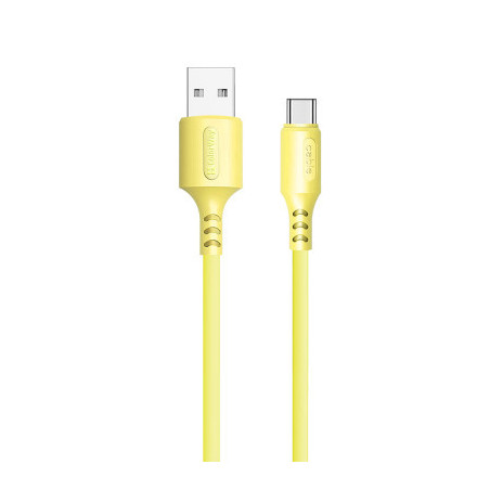 Дата кабель USB 2.0 AM to USB-C 1.0m soft silicone yellow ColorWay (CW-CBUC043-Y)