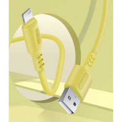 Дата кабель USB 2.0 AM to USB-C 1.0m soft silicone yellow ColorWay (CW-CBUC043-Y)