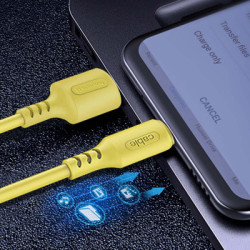 Дата кабель USB 2.0 AM to USB-C 1.0m soft silicone yellow ColorWay (CW-CBUC043-Y)
