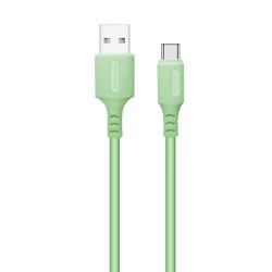 Дата кабель USB 2.0 AM to USB-C 1.0m soft silicone green ColorWay (CW-CBUC042-GR)