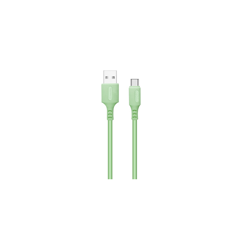 Дата кабель USB 2.0 AM to USB-C 1.0m soft silicone green ColorWay (CW-CBUC042-GR)