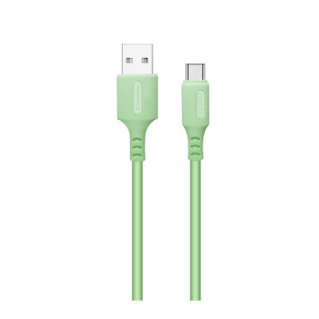 Дата кабель USB 2.0 AM to USB-C 1.0m soft silicone green ColorWay (CW-CBUC042-GR)