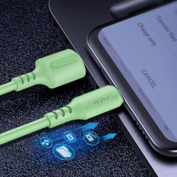Дата кабель USB 2.0 AM to USB-C 1.0m soft silicone green ColorWay (CW-CBUC042-GR)